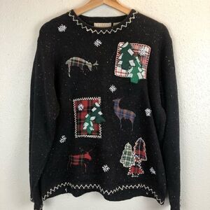 Lemon Grass Rabbit Hair Blend Christmas Sweater